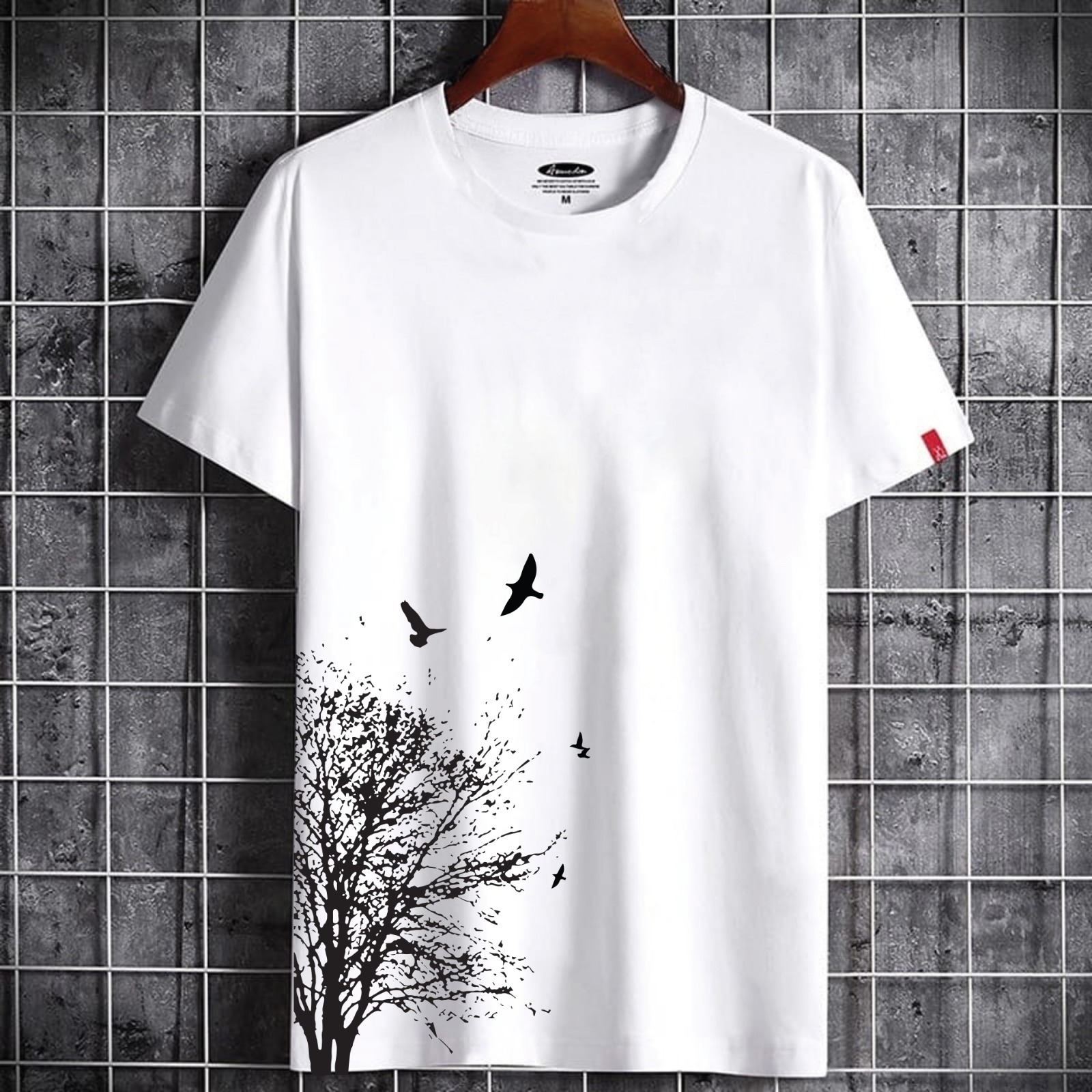 Tree Design ar Half Sleeve T-Shirt For Men