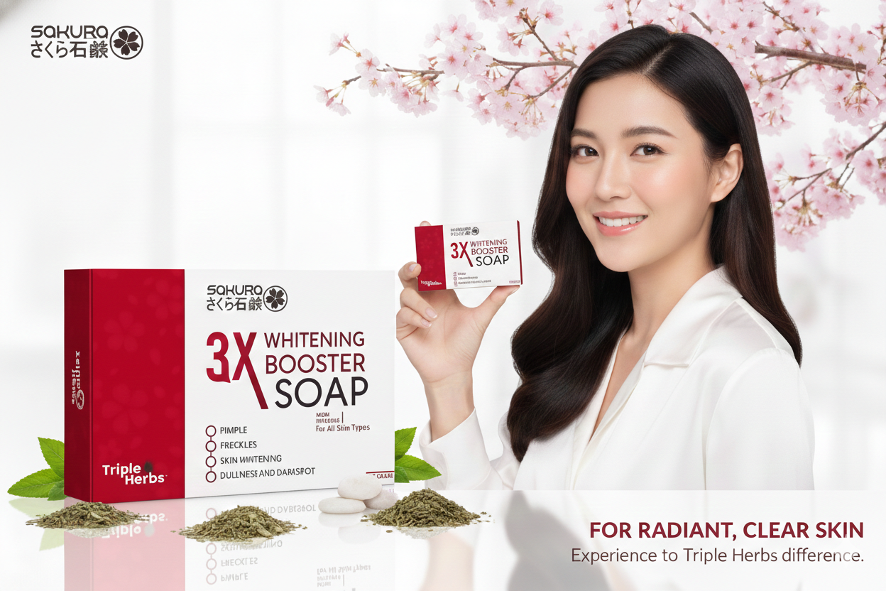 4-5 দিনে ধবধবে ফর্সা করার গ্যারান্টি। জাপানি Sakura 3x Whitening Booster Soap